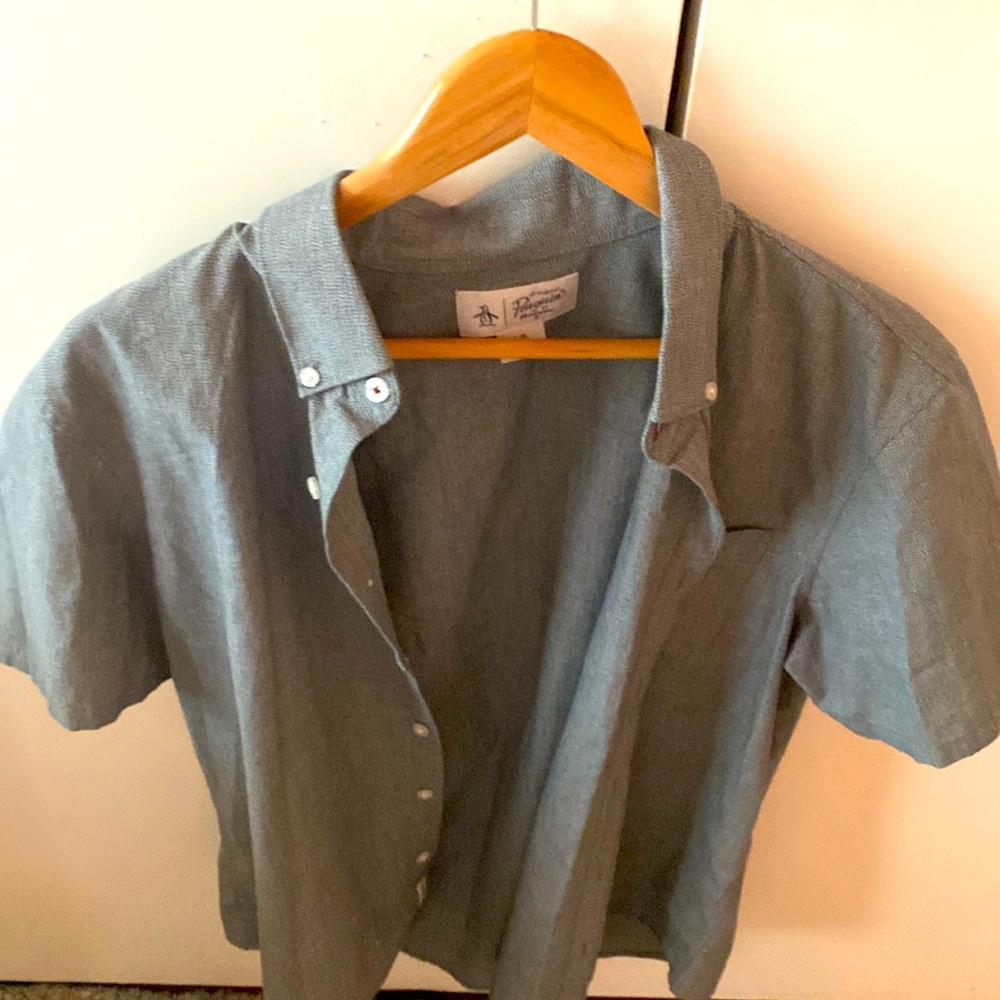 original penguin short sleeve casual button down